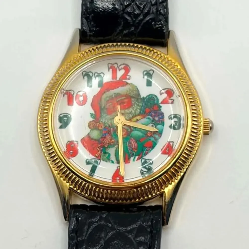 Gold Christmas Santa Watch